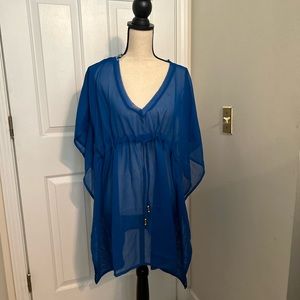 Bathing suit cover up, Royal blue, Echo One size